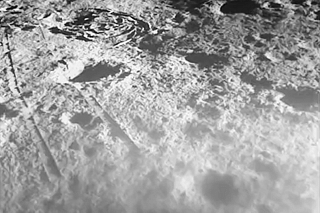 Vikram lander kicks up lunar dust as it undergoes the 'hop' experiment.