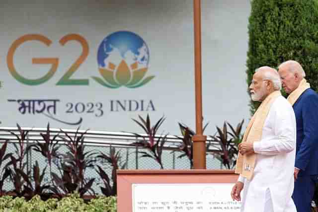 Prime Minister Narendra Modi and US President Joe Biden at Rajghat (PMO)