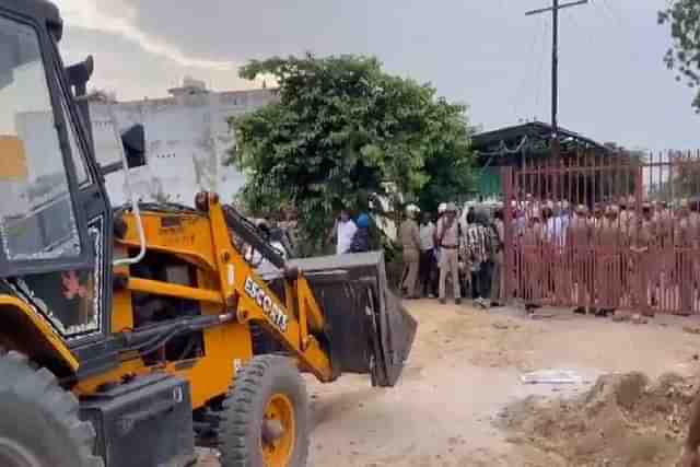 Bulldozer Carrying Out Demolition Drive (representative image)