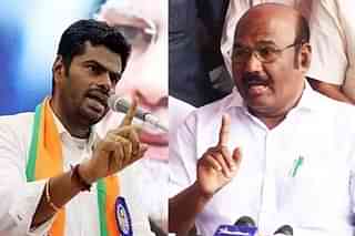 Tamil Nadu BJP Chief K Annamalai (Left) and AIADMK spokesperson D Jayakumar (Right)
