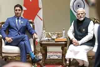 Canadian PM Justin Trudeau (Left) with Indian PM Narendra Modi (Right)