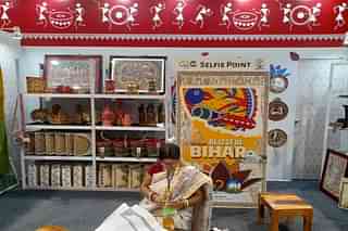 The Bihar stall at Crafts Mela organised at the Bharat Mandapam.