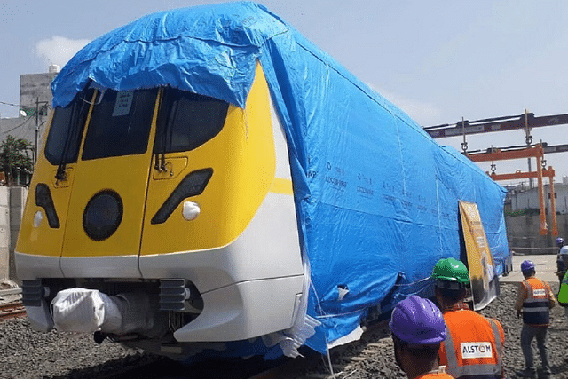 First trainset of Indore Metro Rail Project.