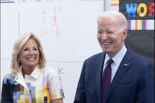 US President Joe Biden with First Lady Jill Biden (Pic Via Twitter)