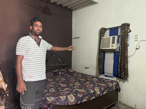 Bheema shows the AC in Mandeep's room.