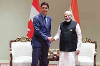 Prime Minister Trudeau and Prime Minister Modi at the sidelines of G20 Summit (@narendramodi)