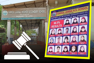 Of the 15 girls seen on poster wearing hijab, four belong to the Hindu and Jain communities.