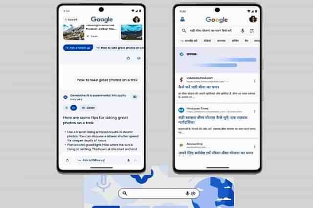 In India Google now offers AI-generated search in English and Hindi.