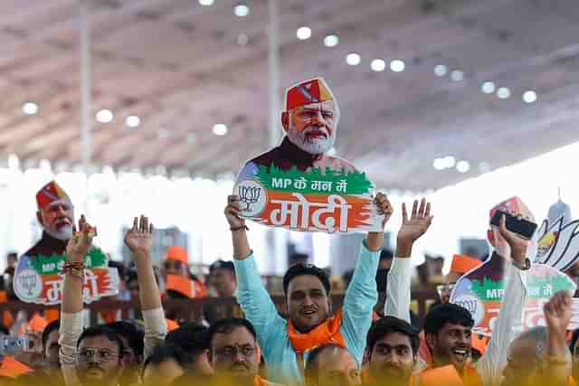 Modi posters in Bhopal event