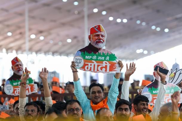 Modi posters in Bhopal event
