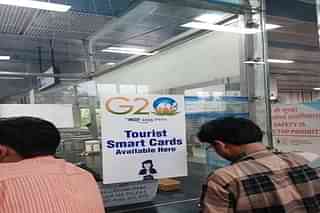'Tourist Smart Card' counter at one of Delhi's metro station.