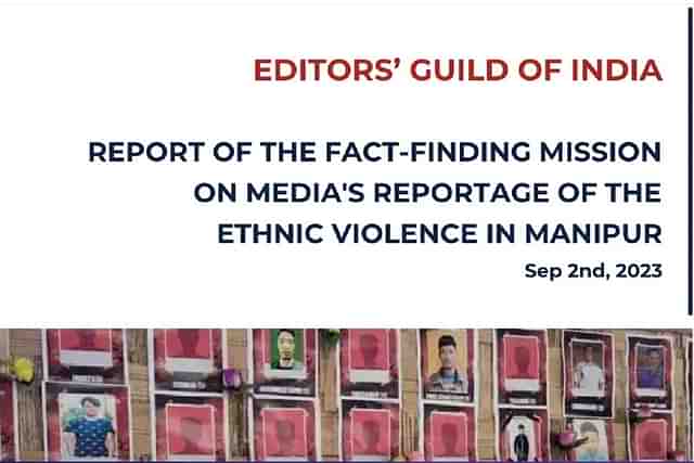 The cover page of the partisan and contentious EGI report.