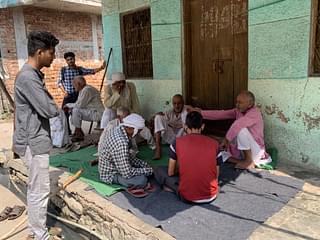 A gathering of villagers in Manesar.
