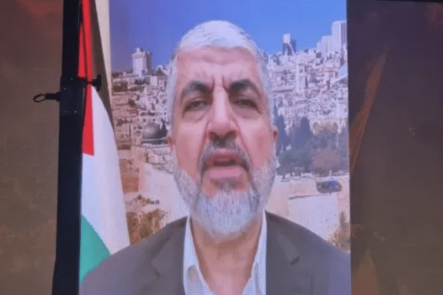 Hamas leader speaking at pro-Palestine rally in Kerala (Pic Via Twitter)