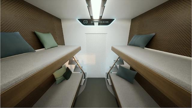 First look of the sleeper Vande Bharat Express.