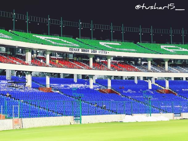 Bishan Singh Bedi Stand (West Side), Arun Jaitley Stadium.