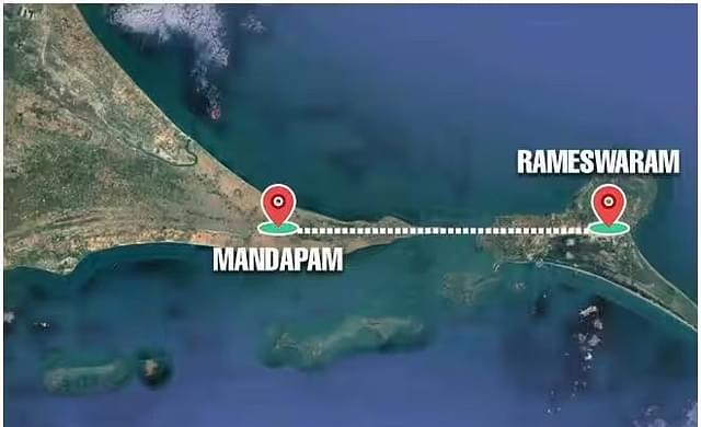 Location of pamban bridge (Financial Express)