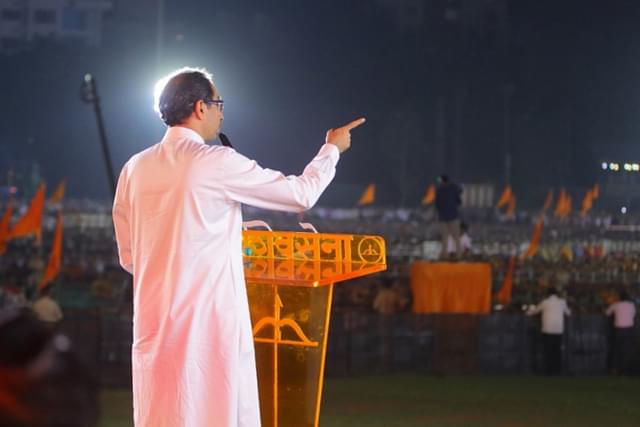 Uddhav Thackeray at a rally on 24 October (Facebook)