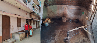 Houses making use of both groundwater and piped water (when available). 
Source: Swarajya