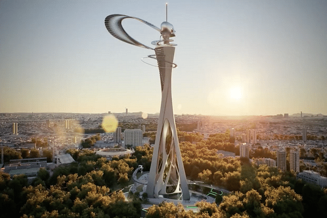 An artist’s impression of the proposed watch tower in Bengaluru. (DK Shivakumar/X)