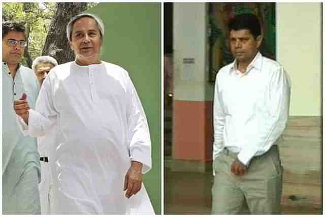 Naveen Patnaik and V K Pandian, right.