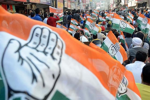 Congress party flags in a rally. (Representative image)