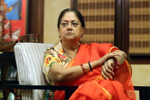 Rajasthan Chief Minister Vasundhara Raje in Jaipur. (Himanshu Vyas/Hindustan Times via Getty Images)