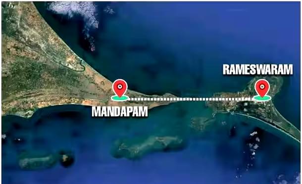 Location of Pamban bridge. (Financial Express)