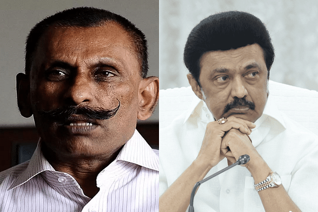 Pon Manickavel (L); Chief Minister MK Stalin (R)