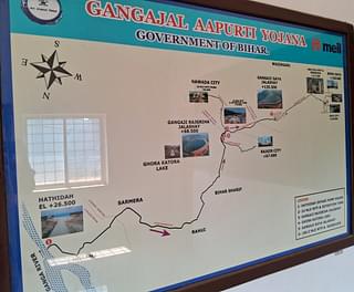 The map depicting the overall process of Ganga Water lifting, at Manpur WTP. (Source: Swarajya)