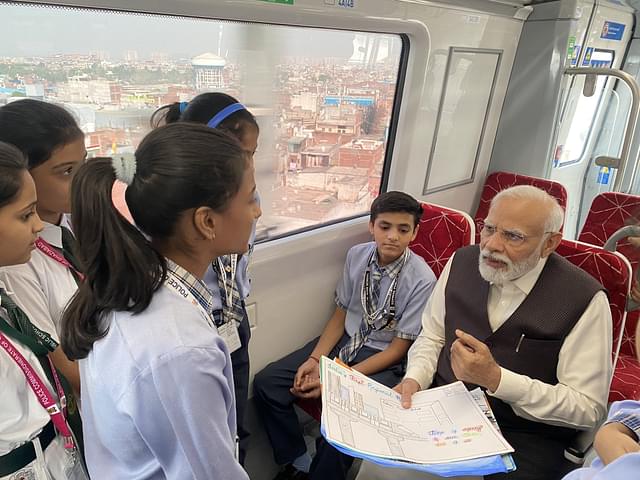 PM Modi onboard the Namo Bharat train
