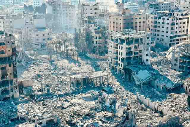 Residential blocks destroyed during Israeli retaliatory strikes on the Gaza Strip
(Photo: State of Palestine - MFA/X)