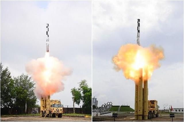 File photo of BrahMos missile being test-fired.