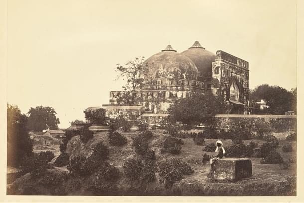 A nineteenth century image of the disputed structure at Ayodhya, also known as the 'Babri Masjid'.