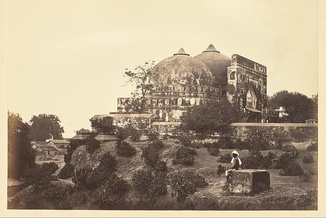 A nineteenth century image of the disputed structure at Ayodhya, also known as the 'Babri Masjid'. 