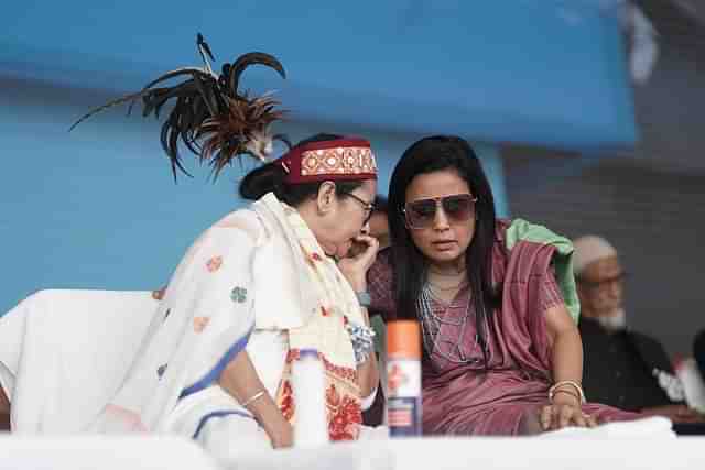 West Bengal Chief Minister Marta Banerjee with party MP Mahua Moitra. (Facebook) 