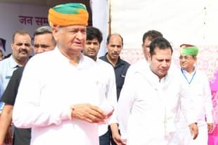 Ashok Gehlot (L), son Vaibhav (R)