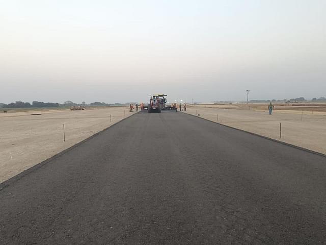 Under-construction Runway of Noida International Airport