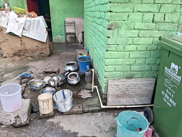 The common water pipe in Muniya Devi's house. (Source: Swarajya)