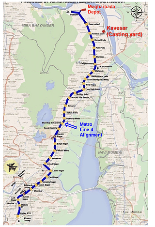  Project Location Map of Metro Line -4 