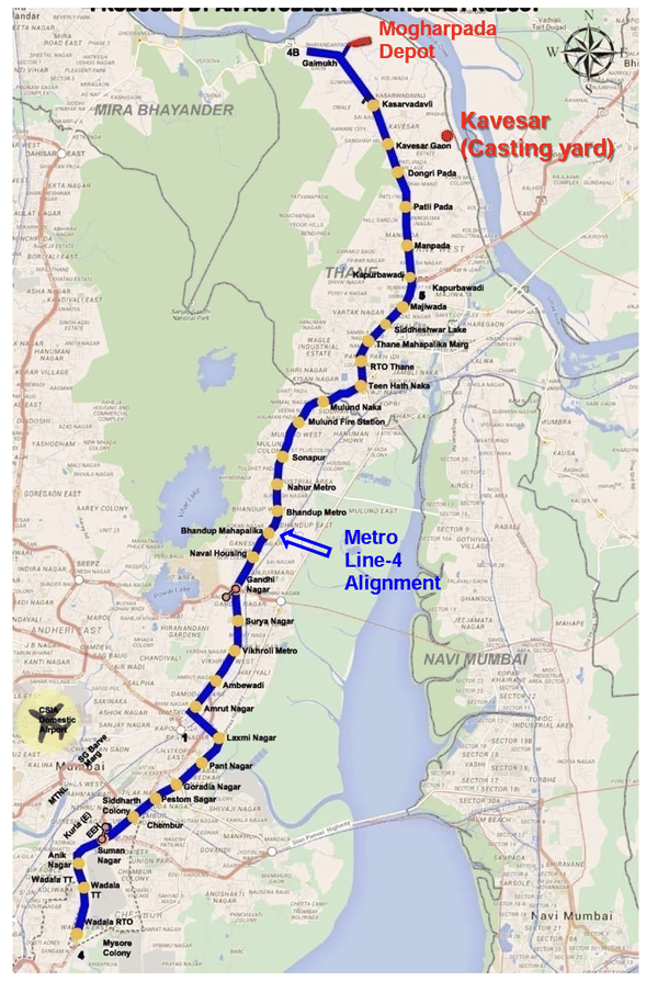 Project Location Map of Metro Line -4