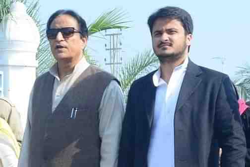 Azam Khan with his son Abdullah