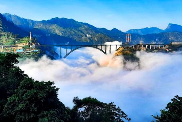 Chenab bridge on USBRL project (Ministry Of Railways/ X)