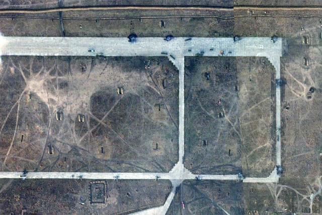 Aerial View of Berdyansk air field after the ATACMS strike. (Image via Planet Labs)