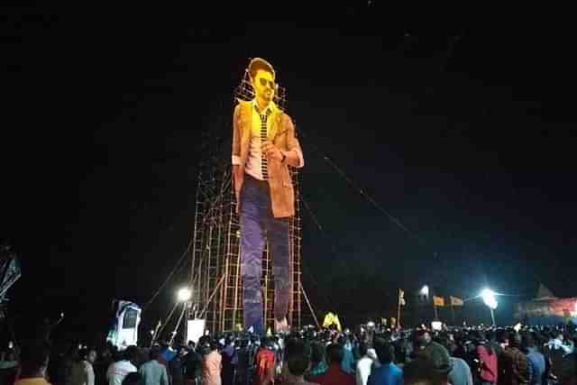 Cutout of actor Vijay.