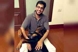 Jai Anant Dehadrai with dog Henry