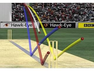 The Hawk-Eye system, a key tool for DRS decisions of the third umpire