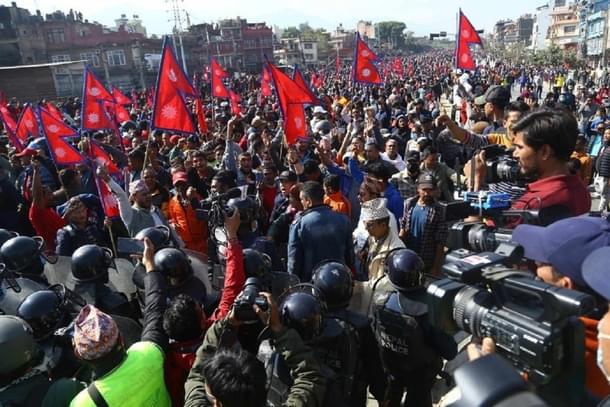 Pro-monarchy demonstration in Kathmandu.