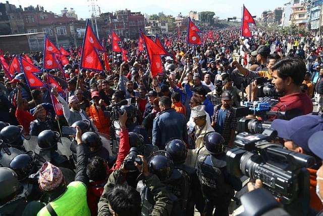 Pro-monarchy demonstration in Kathmandu.