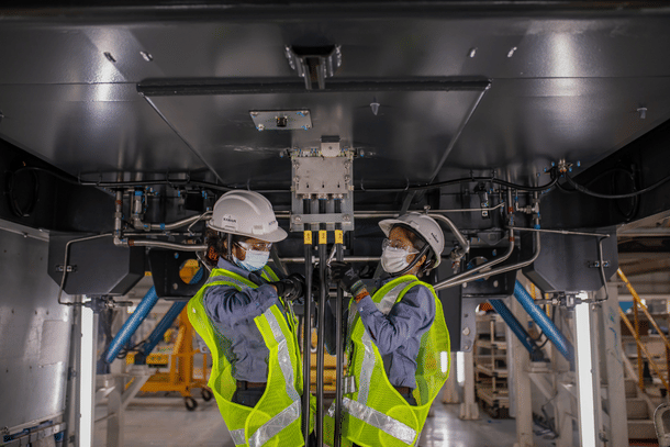 There are about nine to 10 locos being manufactured in a month at the factory.